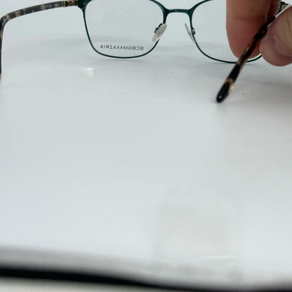 BCBGMAXAZRIA Annalise Green Metal Cat Eye Eyeglasses Frame Women L135mm‎ 21314
